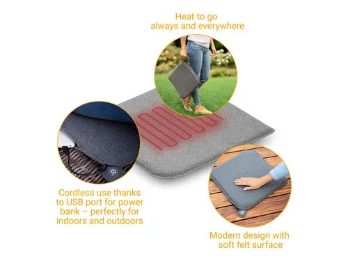 Medisana OL 600 Outdoor warmtekussen 40x40cm Grijs