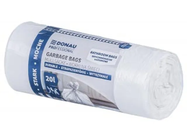 Vuilniszak, 12Mic, 20 L, Wit 20 Stuks