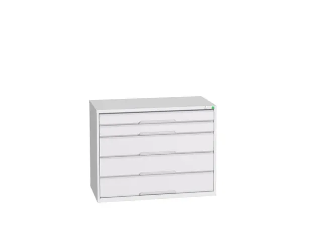ladekast HxBxD 800x1050x550mm 5laden romp RAL7035 front RAL7035