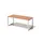 bureau,HxBxD 740x1800x800mm,blad beuken,sledeframe verkeerswit