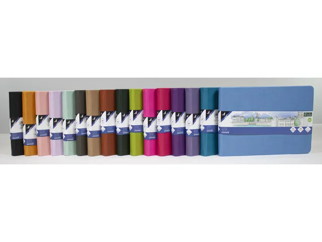 Schetsboek Kangaro A5 landscape ruby PU HC 80 vel 140gr roomwit met el