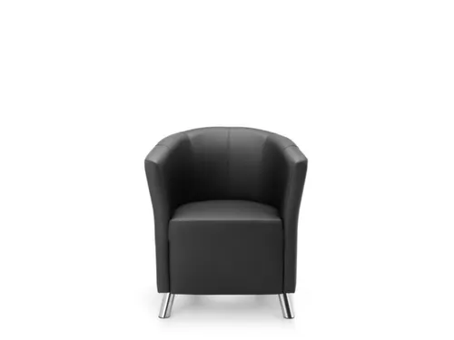 Fauteuil Kunstleer Zwart hxbxd 455x590x505mm