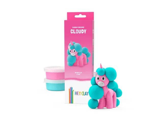Pâte à modeler Hey Clay Licorne set 3 pièces