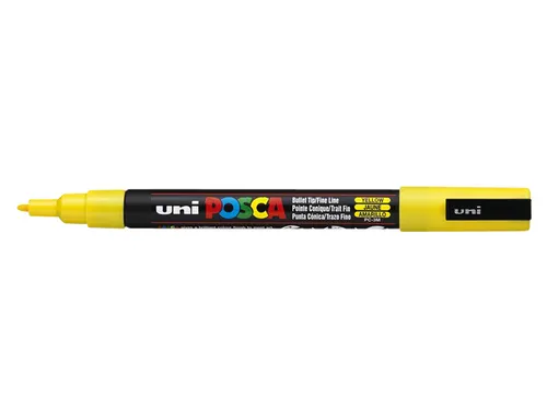 Verfstift Posca PC3M Fijne punt 0,9-1,3mm Geel