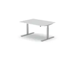 Elektrisch ihv bureau,HxBxD 650-1310x1400x1000mm,blad wit
