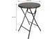 Statafel Inklapbaar BT100 Zwart 80cm