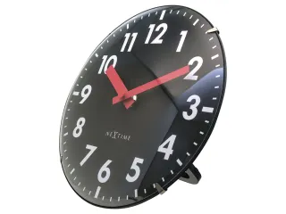 Tafelklok Nextime Duomo Mini 20 cm zwart gebolde glazen lens - 4