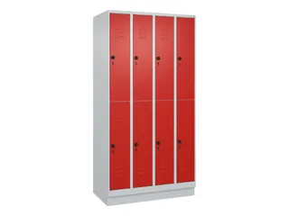 dubbeldekse locker,HxBxD 1950x1000x500mm,4x2vak.,vak B 250mm - 1