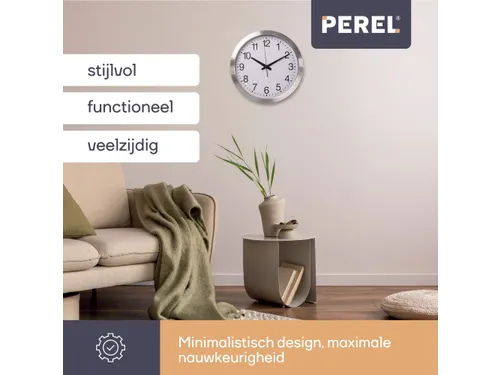 Aluminium Wandklok Ø 40cm dcf cijferaanduiding