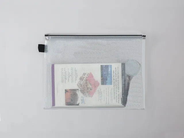 Trousse Foldersys B5 PVC transparent avec fermeture éclair noir