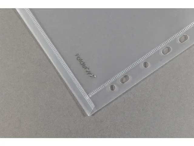 enveloptas transparant A4 met perforatierand en klittenbandsluiting 20