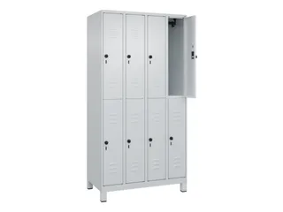 dubbeldekse locker,HxBxD 1950x1000x500mm,4x2vak.,vak B 250mm - 2