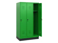 schoollocker,HxBxD 1630x900x500mm,3vak,vak B 300mm,draaigrendel,sokkel