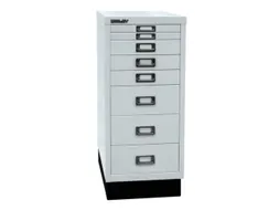 kantoor-ladekast HxBxD 670x279x380mm 8 laden romp lichtgrijs staal