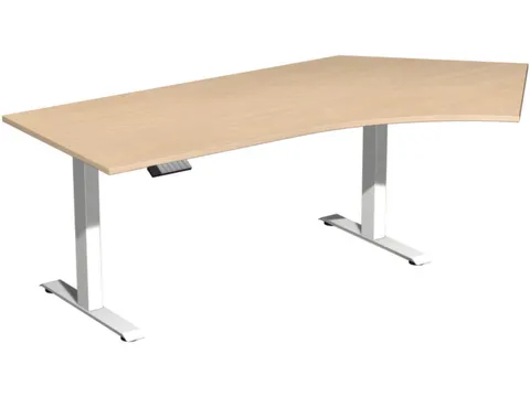 Av. régl. él. hauteur bureau d'angle HxlxP 730-1230x2166x1130mm
