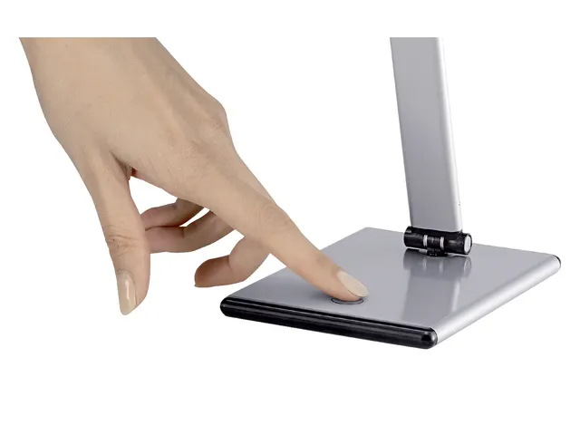 Bureaulamp Hansa led Slim zilvergrijs