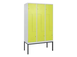 Z-garderobekast,HxBxD 2120x1200x500mm,vak B 200/400mm,cil.-slot