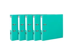 Pak 5 ordners PP/PP A4 80mm lichtgroen