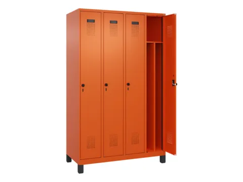 locker voor scheiding van kleding,HxBxD 1950x1200x500mm,4vak