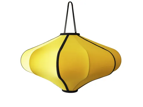 Lantaarn Nextime Lumi 60 cm stof geel