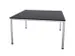 Vergadertafel Hxbxd 74x140x140cm 4-poots Ronde Buis Aluzilver Cc-zwart