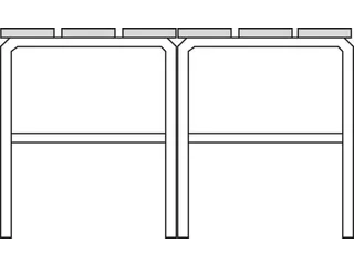 omkleedbank,LxD 2000x700mm,houten lijst,frame poedercoat.,RAL7016 - 2