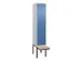 locker voor scheiding van kleding,HxBxD 2120x400x815mm,1vak