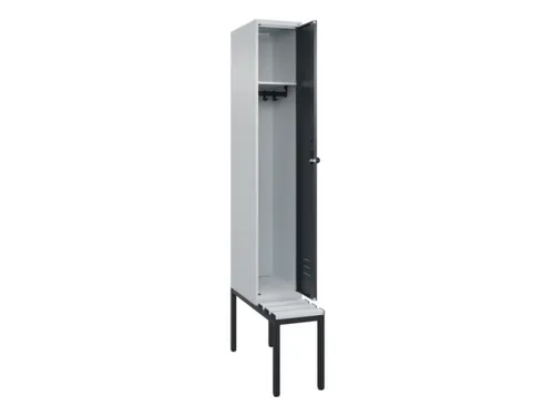 locker met bank,HxBxD 2120x300x815mm,1vak,vak B 300mm,draaigrendel