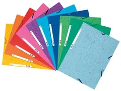 elastomap 3 kleppen A4 karton assorti kleuren, pak van 10 stuks