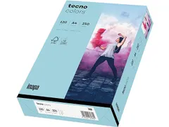 Inapa Tecno colors Gekleurd papier A4 Midden blauw 120 gram 250vel
