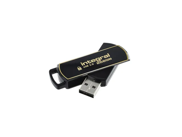 USB stick 3.0 Integral Secure 360 USB-A 256GB zwart
