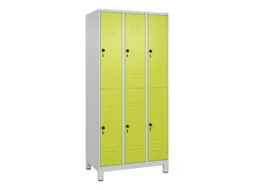 dubbeldekse locker,HxBxD 1950x900x500mm,3x2vak.,vak B 300mm