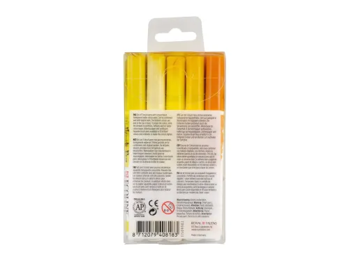Brushpen Talens Ecoline set-geel blister à 5 stuks assorti
