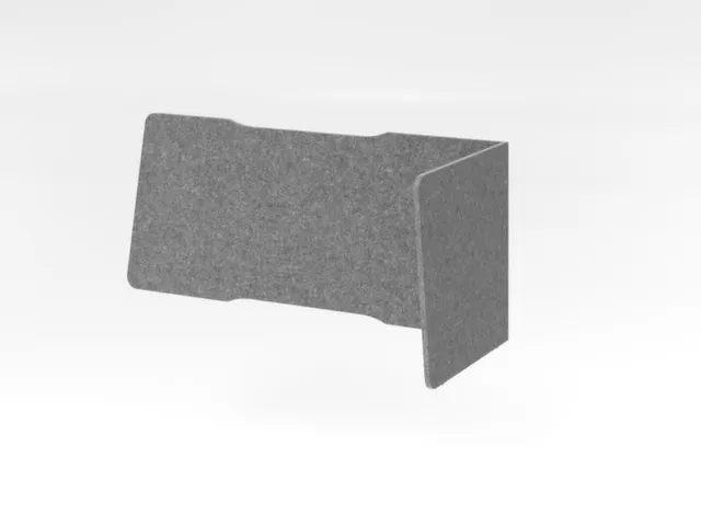 geluidabsorberende tafelscheidingswand,HxBxD 605x1435x650mm,wand vilt