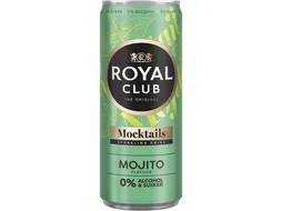 Mocktails Royal Club mojito 0% suiker en alcohol blik 250 ml