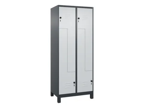 Z-garderobekast,HxBxD 1950x800x500mm,vak B 200/400mm,draaigrendel