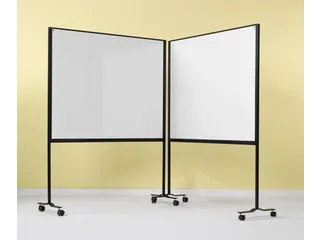 Verrijdbaar Whiteboard Workboard 120x150cm Gelakt Staal zwart profiel - 5