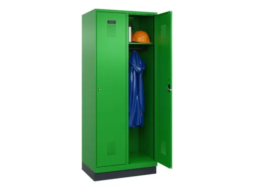locker,HxBxD 1950x800x500mm,2vak,vak B 400mm,cil.-slot,sokkel