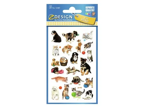 papieretiket Z-design Kids pakje a 3 vel honden en katten