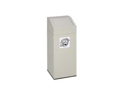 Afvalverzamelaar 45 liter HxBxD 790x320x320mm sticker restafval Grijs