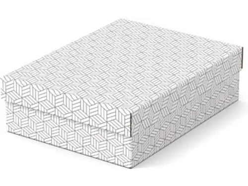 Home opberg- en geschenkdoos 26,5 x 36 x 10 cm wit
