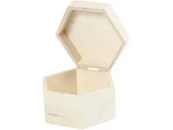 Kistje Creativ Company zeshoek 12x7cm triplex