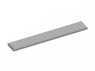legbord van plaatstaal,v. breedvakstelling,BxD 2500x400mm,vakl. 400kg - 1