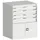 ladekast HxBxD 1000x800x525mm 4laden romp RAL7035 front RAL7035