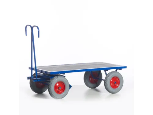 Handtrekwagen 1000kg 1600x800mm Luchtbanden Ral5010