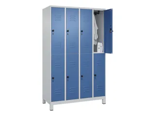 dubbeldekse locker,HxBxD 1950x1200x500mm,4x2vak.,vak B 300mm - 3