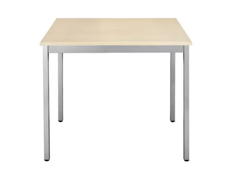 Tafel Vierkant 70x60 Cm Rechthoekig Frame Aluminium Blad Esdoorn