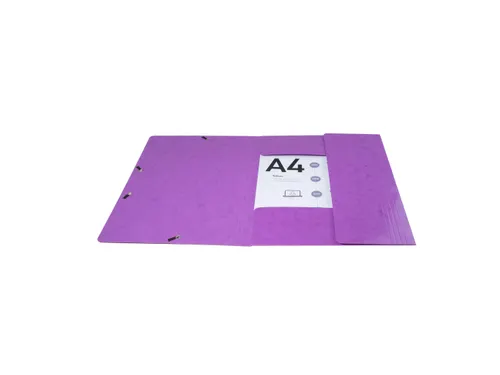 Exacompta Iderama Elastomap A4 3 Kleppen Rugetiket Paars karton