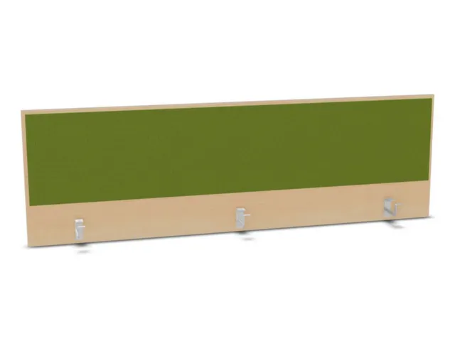 opzetpaneel,v. bureau,aanbouw achter,B 1800mm,NE-esdoorn,BN7048-groen