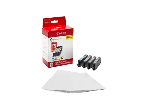 Canon CLI-581 Inktcartridge + 50 Vel 10x15 Fotopapier